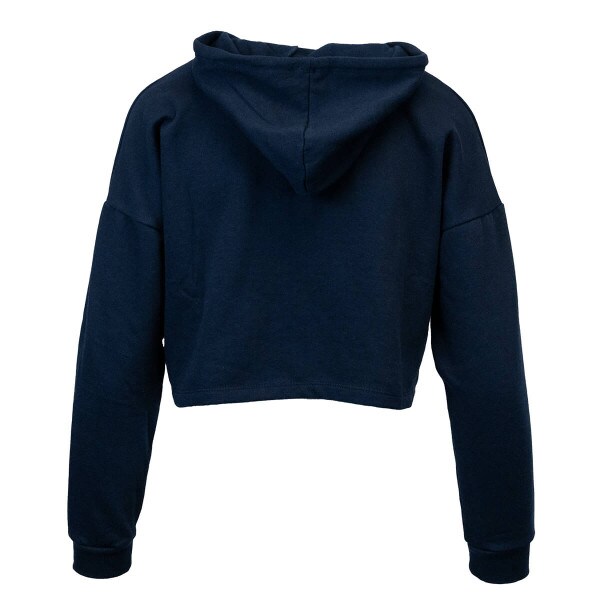 womens utah state old main cropped hoodie navy
